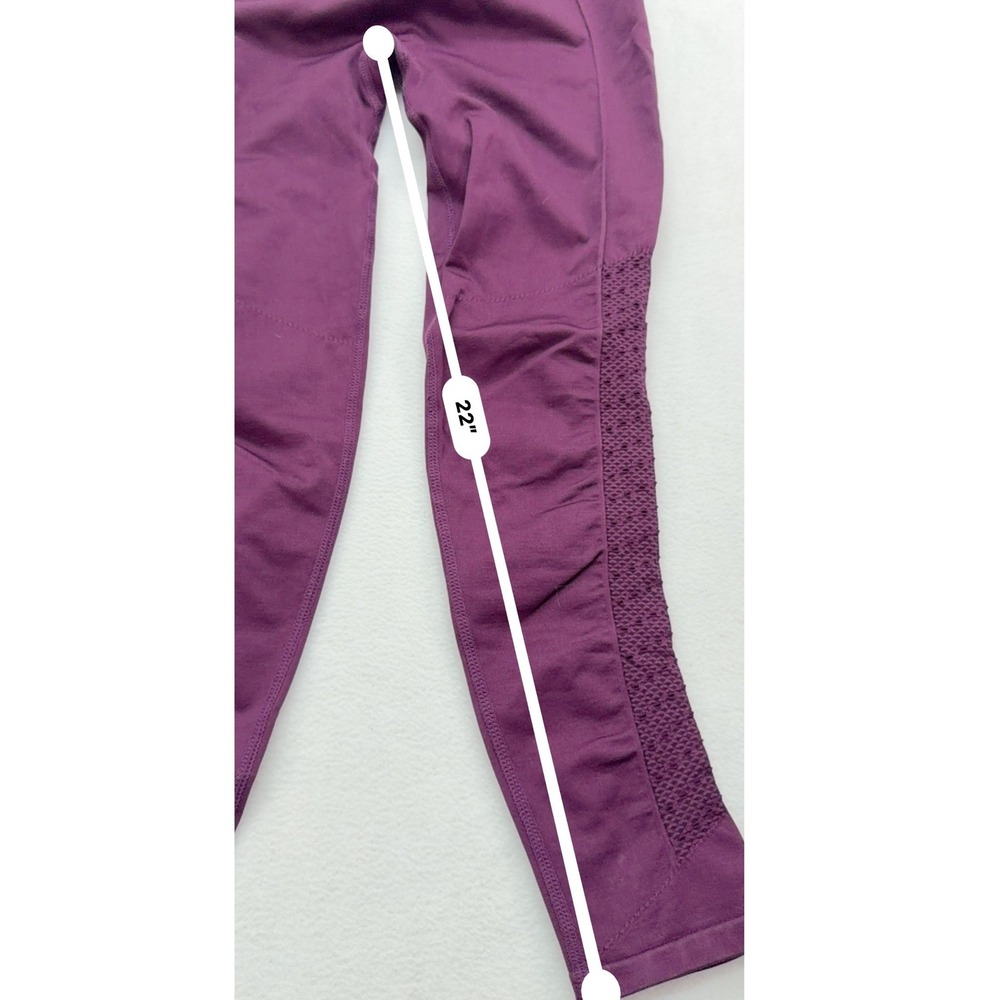 Fabletics Sync Seamless High Waisted 7/8 Leggings Women's S Burgundy Mesh - Picture 8 of 9